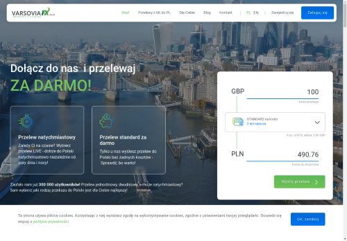 VARSOVIA FX LTD SPÓŁKA Z OGRANICZONĄ ODPOWIEDZIALNOŚCIĄ ODDZIAŁ W POLSCE